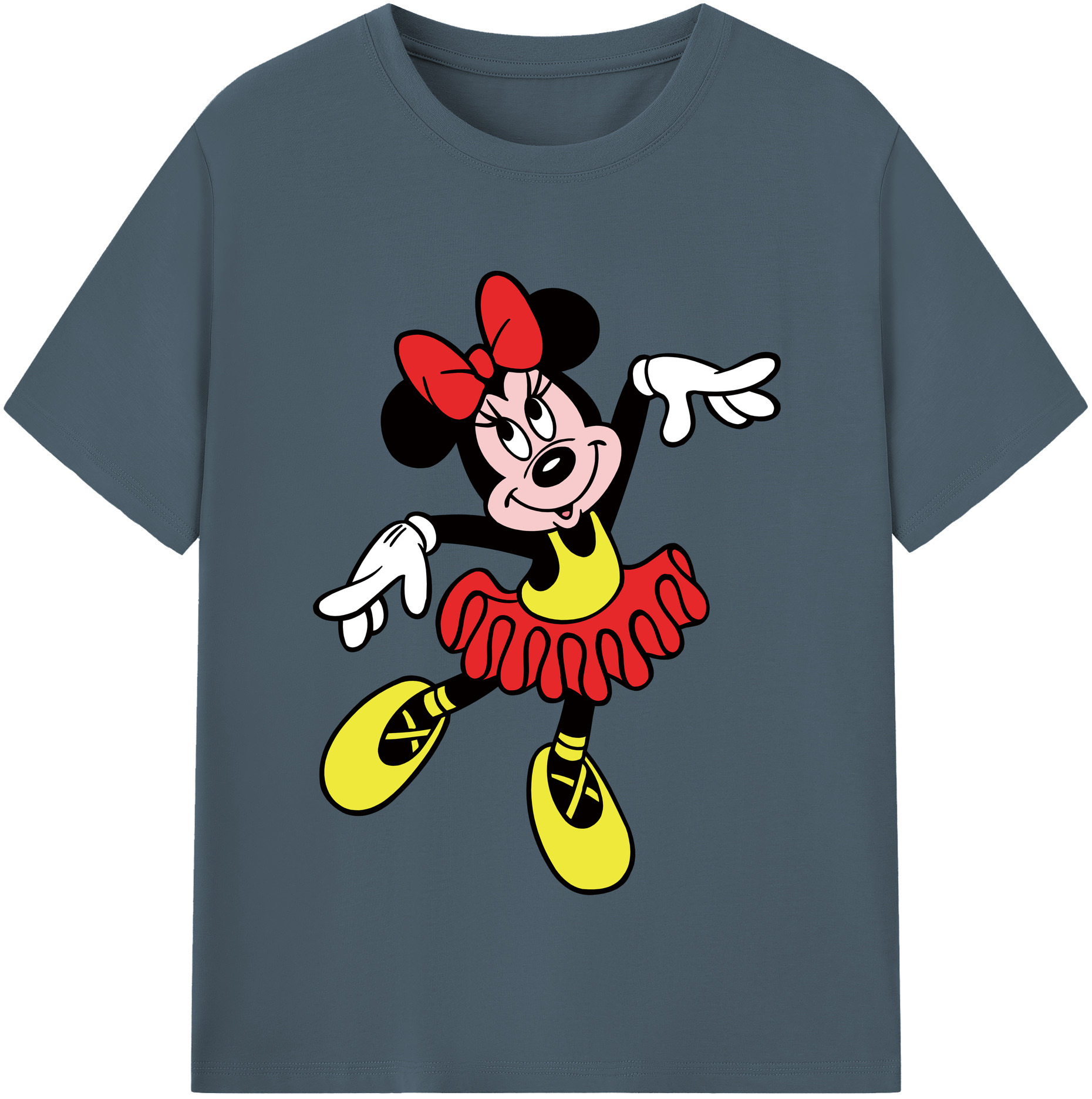 （画像用） ミッキーマウス Mickey Mouse 綿100％半袖Tシャツ（フロントプリント）